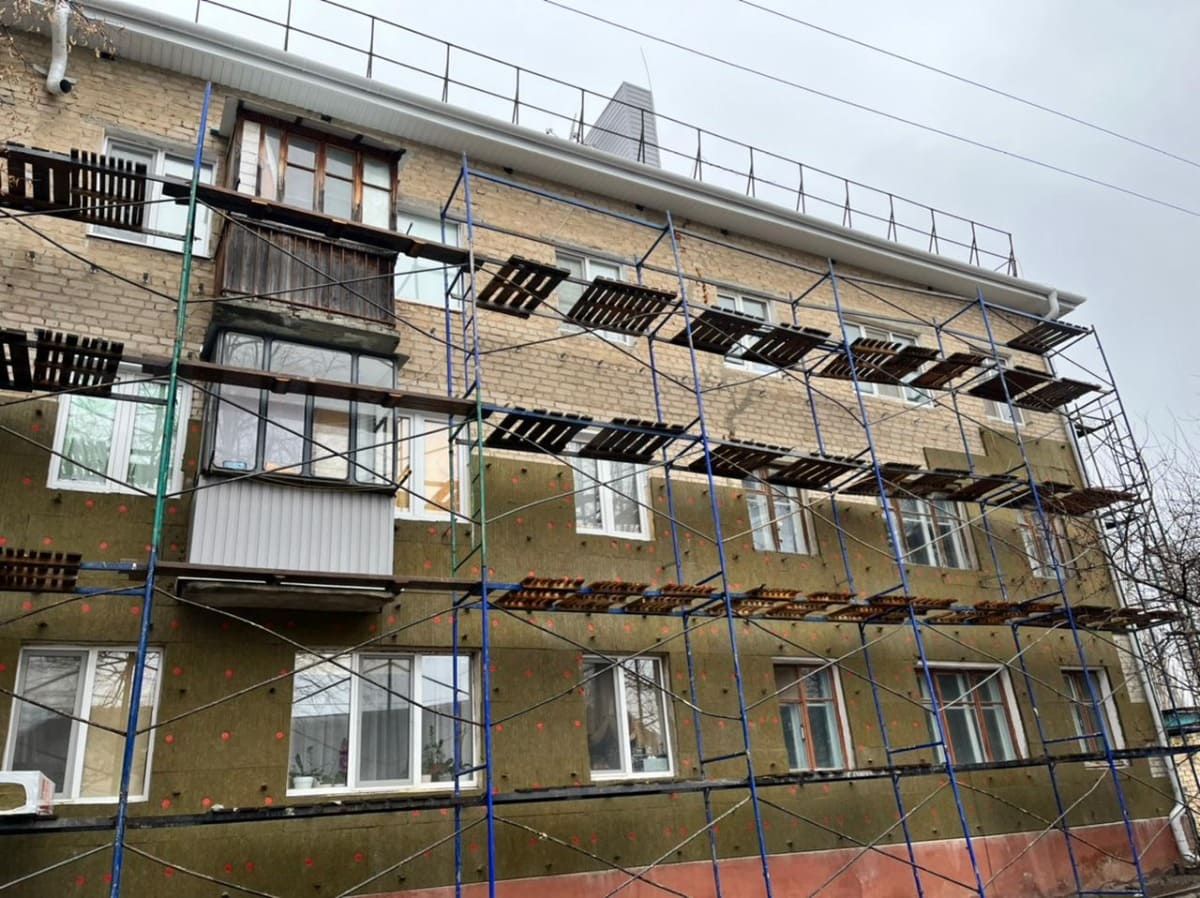 Ремонт утепления фасада